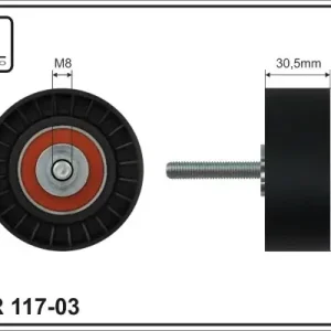 rolka kierunkowa / prowadząca, pasek klinowy zębaty CAFFARO 117-03 Oferta
