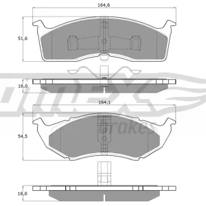 Zestaw klocków hamulcowych, hamulce tarczowe TOMEX BRAKES TX 11-81 Tani