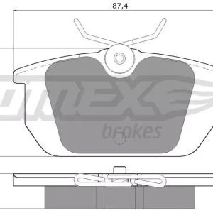 Wyprzedaż Zestaw klocków hamulcowych, hamulce tarczowe TOMEX BRAKES TX 12-01