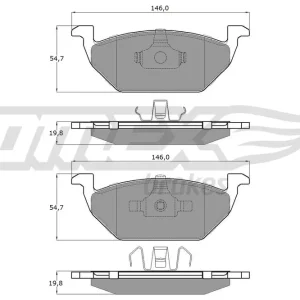Rabat Zestaw klocków hamulcowych, hamulce tarczowe TOMEX BRAKES TX 12-10