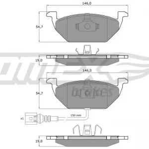 Bestseller Zestaw klocków hamulcowych, hamulce tarczowe TOMEX BRAKES TX 12-11