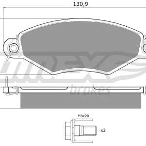 Okazja Zestaw klocków hamulcowych, hamulce tarczowe TOMEX BRAKES TX 12-15