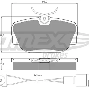 Do wyczerpania zapasów Zestaw klocków hamulcowych, hamulce tarczowe TOMEX BRAKES TX 12-201