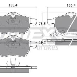 Zestaw klocków hamulcowych, hamulce tarczowe TOMEX BRAKES TX 12-22 Najlepsza cena