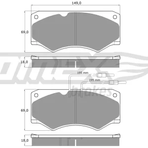 Tylko do końca tygodnia Zestaw klocków hamulcowych, hamulce tarczowe TOMEX BRAKES TX 12-35