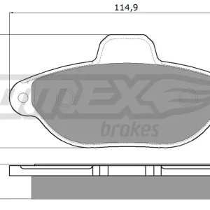 Ostatnia szansa Zestaw klocków hamulcowych, hamulce tarczowe TOMEX BRAKES TX 12-41