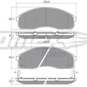 Zestaw klocków hamulcowych, hamulce tarczowe TOMEX BRAKES TX 12-42 Obniżka ceny