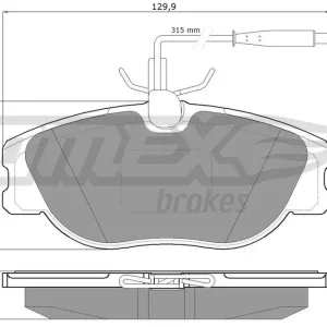 Super okazja Zestaw klocków hamulcowych, hamulce tarczowe TOMEX BRAKES TX 12-442