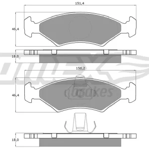 Zestaw klocków hamulcowych, hamulce tarczowe TOMEX BRAKES TX 12-52 Szybka dostawa