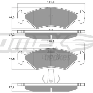 Tani Zestaw klocków hamulcowych, hamulce tarczowe TOMEX BRAKES TX 12-54