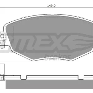Zestaw klocków hamulcowych, hamulce tarczowe TOMEX BRAKES TX 12-58 Ograniczona ilość