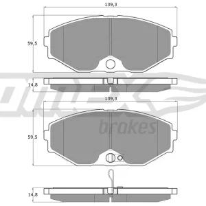 Popularny Zestaw klocków hamulcowych, hamulce tarczowe TOMEX BRAKES TX 12-60