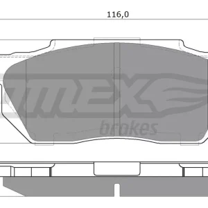 Zestaw klocków hamulcowych, hamulce tarczowe TOMEX BRAKES TX 12-64 Tylko dziś