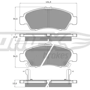Wyjątkowa oferta Zestaw klocków hamulcowych, hamulce tarczowe TOMEX BRAKES TX 12-65
