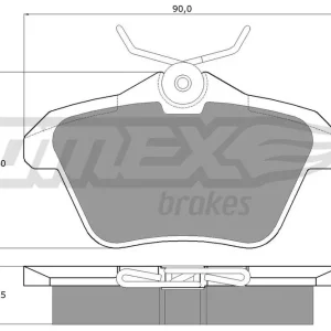Zestaw klocków hamulcowych, hamulce tarczowe TOMEX BRAKES TX 12-68 Dostępne od ręki