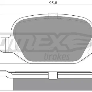 Zestaw klocków hamulcowych, hamulce tarczowe TOMEX BRAKES TX 12-70 Nowy