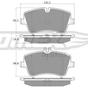 Nowy Zestaw klocków hamulcowych, hamulce tarczowe TOMEX BRAKES TX 12-78