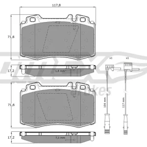 Niska cena Zestaw klocków hamulcowych, hamulce tarczowe TOMEX BRAKES TX 12-811