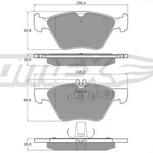 Bestseller Zestaw klocków hamulcowych, hamulce tarczowe TOMEX BRAKES TX 12-82