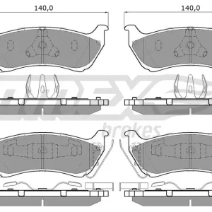 Bezpieczna płatność Zestaw klocków hamulcowych, hamulce tarczowe TOMEX BRAKES TX 12-84