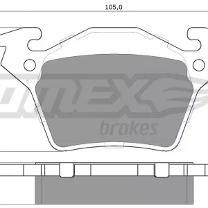 Ostatnie sztuki Zestaw klocków hamulcowych, hamulce tarczowe TOMEX BRAKES TX 12-89