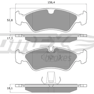 Wyjątkowa oferta Zestaw klocków hamulcowych, hamulce tarczowe TOMEX BRAKES TX 12-98