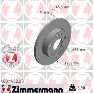 Tarcza hamulcowa ZIMMERMANN 400.1402.20 Tani