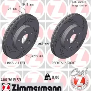 Tarcza hamulcowa ZIMMERMANN 400.3619.53 Szybka wysyłka