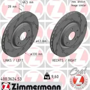 Tarcza hamulcowa ZIMMERMANN 400.3624.53 Okazja