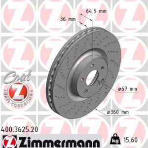 Promocja Tarcza hamulcowa ZIMMERMANN 400.3625.20