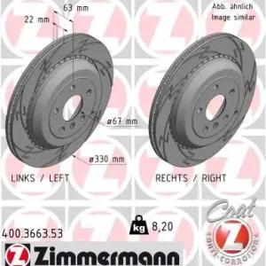 Tarcza hamulcowa ZIMMERMANN 400.3663.53 Kup teraz