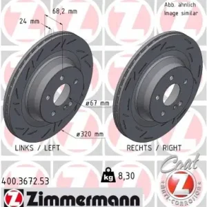 Tarcza hamulcowa ZIMMERMANN 400.3672.53 Ekspresowa dostawa