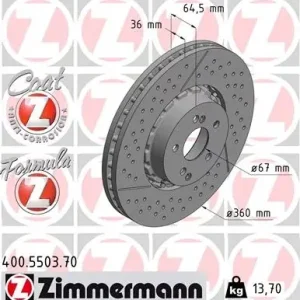 Do wyczerpania zapasów Tarcza hamulcowa ZIMMERMANN 400.5503.70