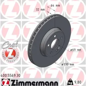 Tarcza hamulcowa ZIMMERMANN 400.5569.30 Ostatnia szansa