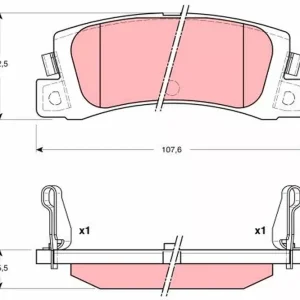 Oferta Zestaw klocków hamulcowych, hamulce tarczowe TRW GDB3329