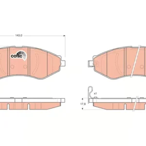 Zestaw klocków hamulcowych, hamulce tarczowe TRW GDB3347 Darmowy zwrot