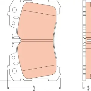 Super okazja Zestaw klocków hamulcowych, hamulce tarczowe TRW GDB3473