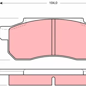 Oferta czasowa Zestaw klocków hamulcowych, hamulce tarczowe TRW GDB361