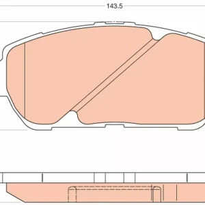 Premium Zestaw klocków hamulcowych, hamulce tarczowe TRW GDB3610
