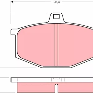 Zestaw klocków hamulcowych, hamulce tarczowe TRW GDB405 Premium