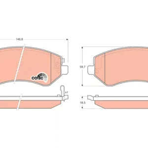 Do wyczerpania zapasów Zestaw klocków hamulcowych, hamulce tarczowe TRW GDB4126