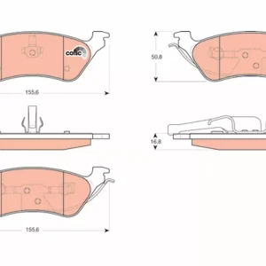 Zestaw klocków hamulcowych, hamulce tarczowe TRW GDB4130 Rabat