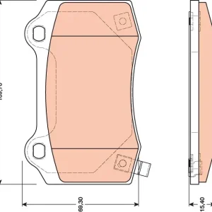 Zestaw klocków hamulcowych, hamulce tarczowe TRW GDB4171 Ograniczona ilość