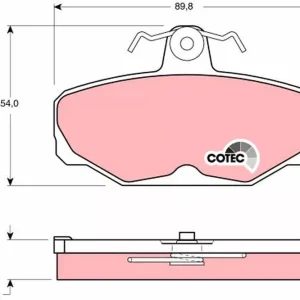 Oferta czasowa Zestaw klocków hamulcowych, hamulce tarczowe TRW GDB472