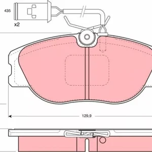 Zestaw klocków hamulcowych, hamulce tarczowe TRW GDB483 Oferta limitowana