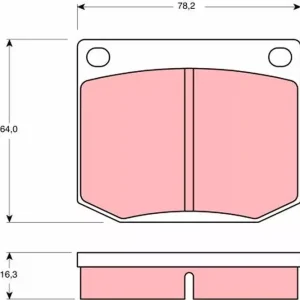 Oferta czasowa Zestaw klocków hamulcowych, hamulce tarczowe TRW GDB637