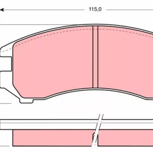 Darmowy zwrot Zestaw klocków hamulcowych, hamulce tarczowe TRW GDB731