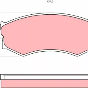 Zestaw klocków hamulcowych, hamulce tarczowe TRW GDB765 Rabat
