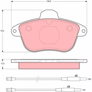 Zestaw klocków hamulcowych, hamulce tarczowe TRW GDB796 Oferta limitowana