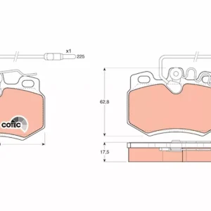 Oferta czasowa Zestaw klocków hamulcowych, hamulce tarczowe TRW GDB808